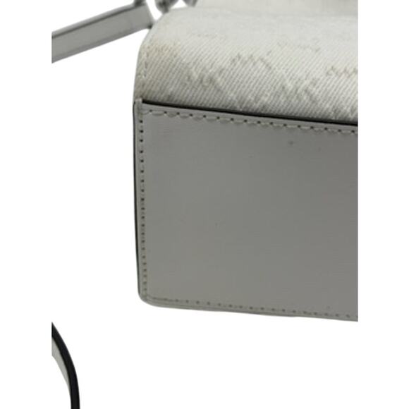 RETAIL $498 Michael Kors Hamilton Small Logo Embossed Washed Denim Satchel*NEW - Picture 11 of 13